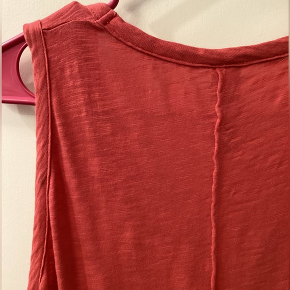 💫Bobi Scoop Neck Slub Cotton Tank Dress, Raspberry, Small, Gently used! - Picture 10 of 14